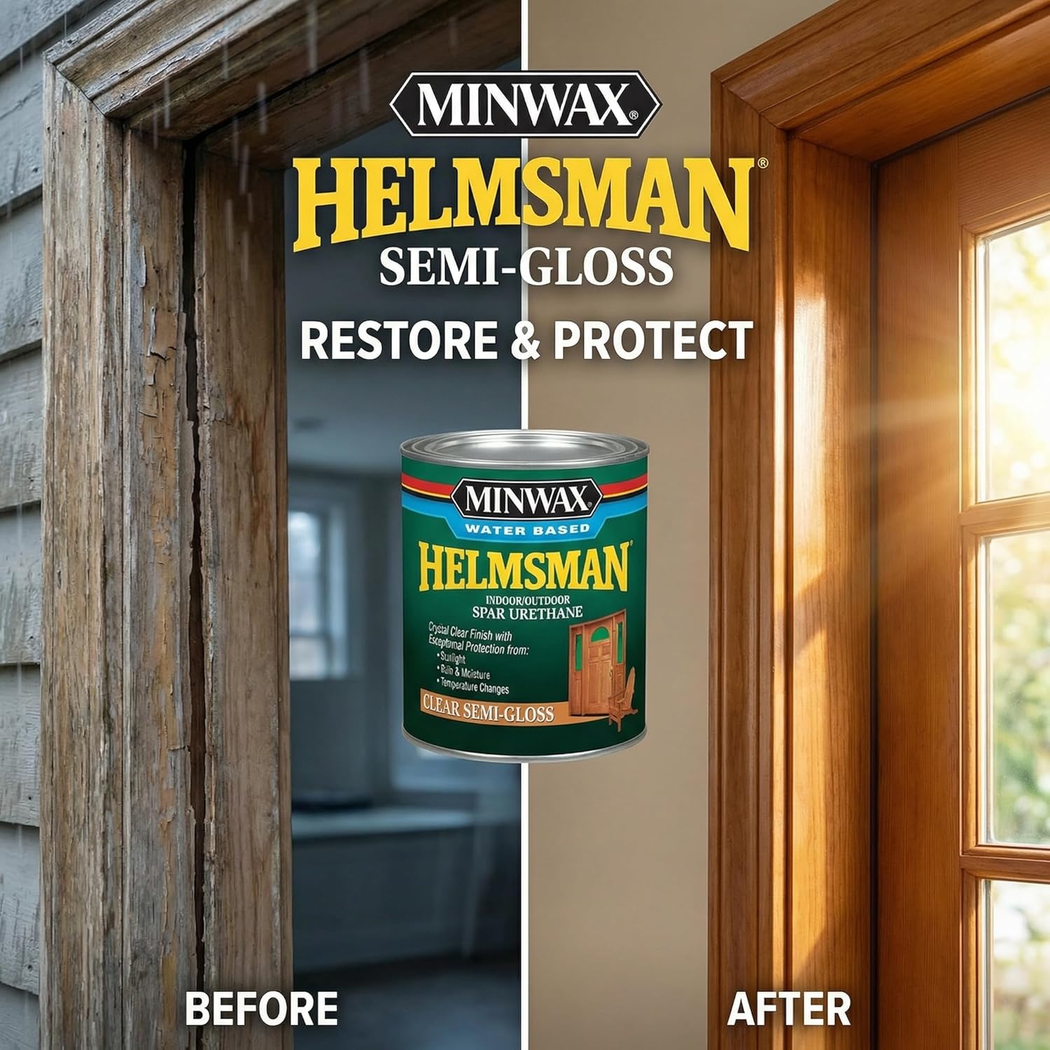 3xMinwax Helmsman Semi-Gloss Clear Water-Based Spar Urethane 1 qt