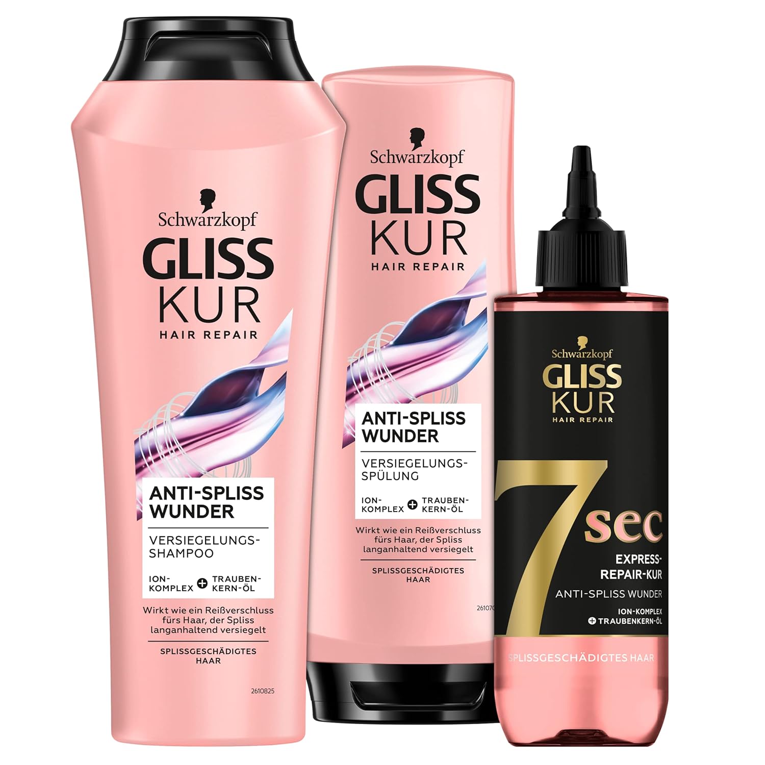 Gliss Kur Anti-Spliss Wunder Shampoo (250 ml)   Spülung Anti-Spliss Wunder (200 ml)   7 Sec ...