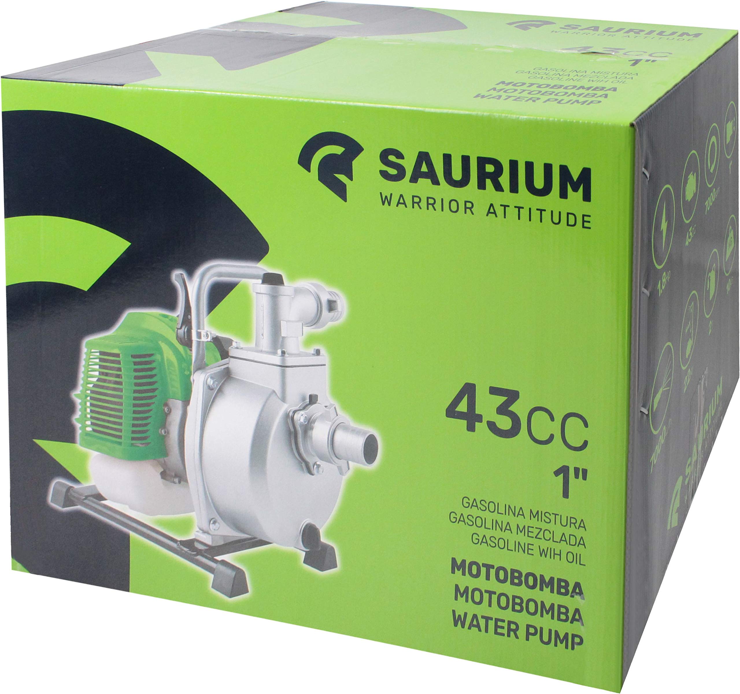 Motobomba 43CC, 1", 7000L/H - Saurium® | 48438