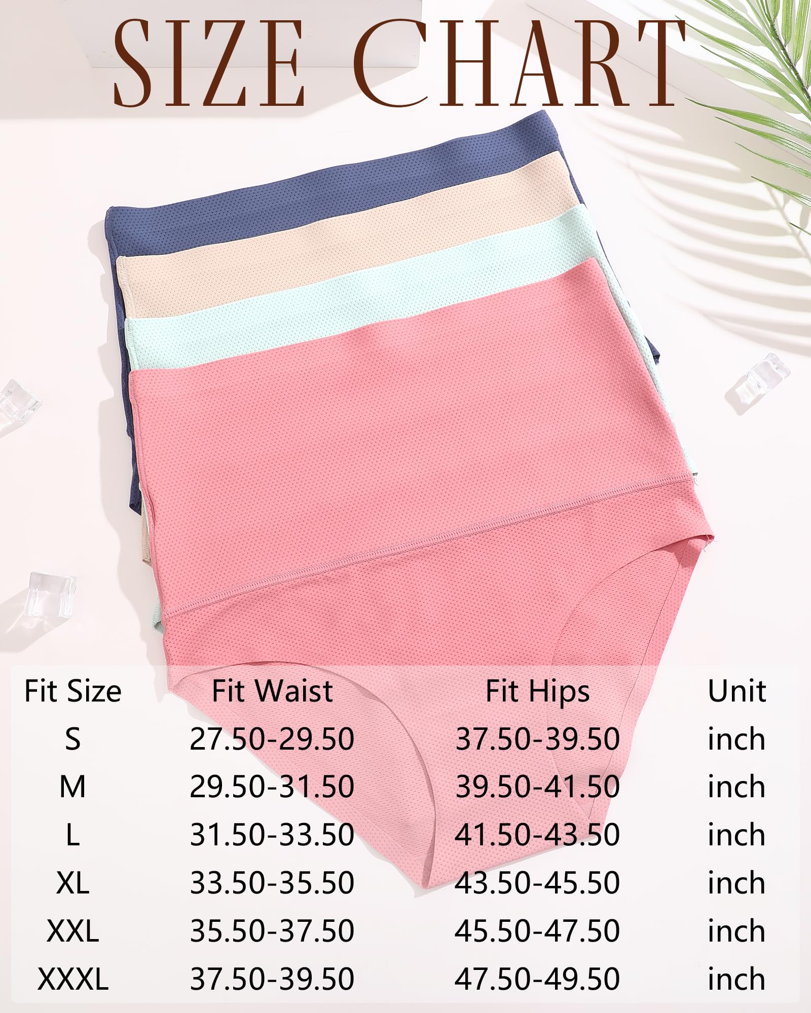 UNDER THE SEA Ropa interior con control de abdomen para mujer, de cintura alta, sin costuras, cobertura completa, paquete de 4 unidades S-XXXL