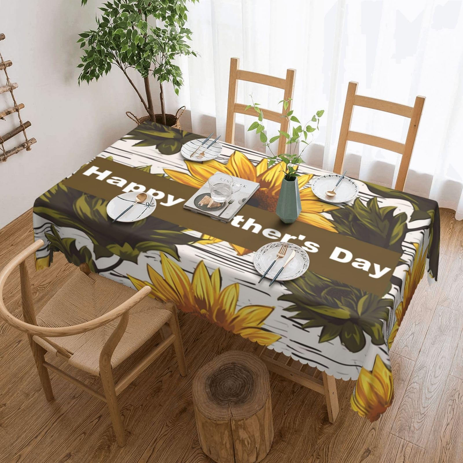 Nappe imperméable tournesol pour repas de fête en extérieur et pique-nique de table