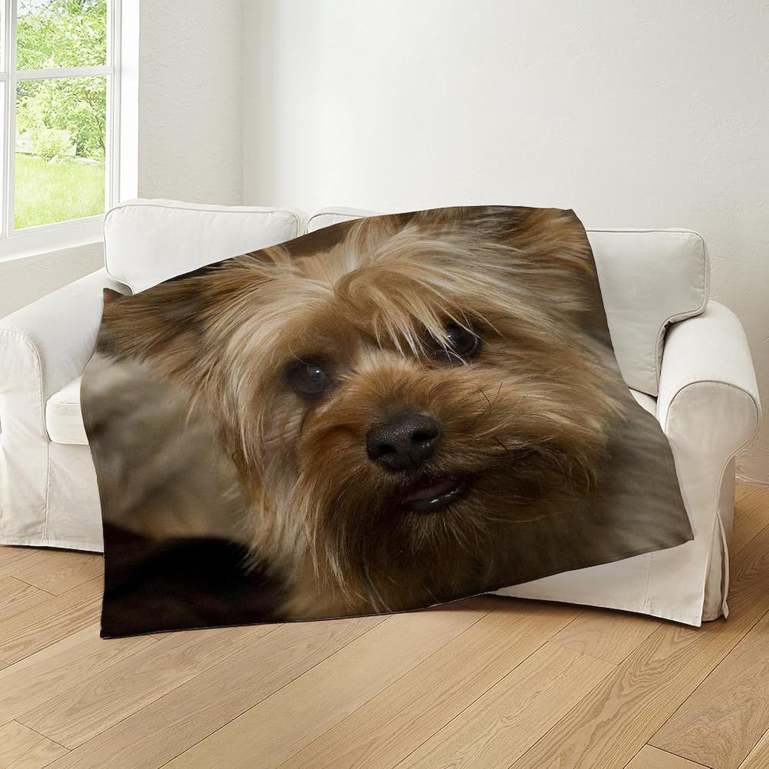 CafePress Yorkie Puppy Throw Blanket Super Soft Fleece Plush Throw Blanket, 60"x50"