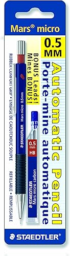 Staedtler Mars 77505BK - Lápices mecánicos 0020 in 12 recambios de plomo Azul Paquete de 1