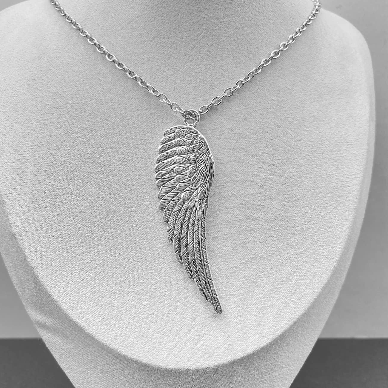 Angel Wings Necklace for Women Silver Stainless Steel Chain Jewelry - Image 3