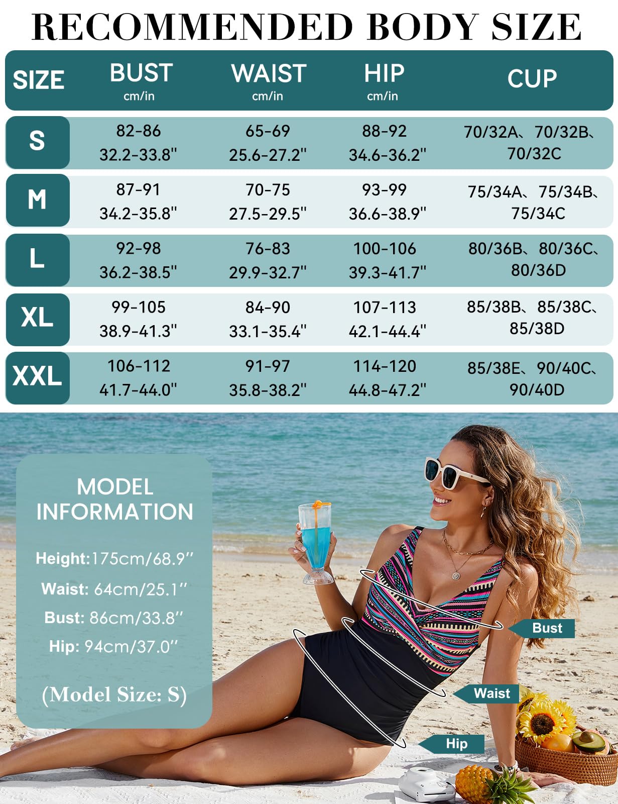 Tuopuda Bañadores Mujer Reductor Barriga Bañador Push up con Relleno V-Cuello Trajes de Baño Una Pieza Monokini Bañador Natacion Surf Swimwear para Playa Piscina Vacaciones