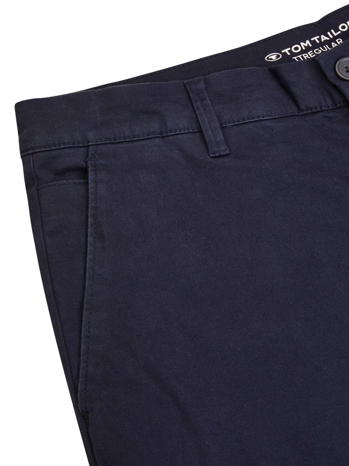 TOM TAILOR Chino Hose Herren Regular Fit Stretch Stoffhose Einfarbig Beige Blau Navy Grün 30 31 32 33 34 36 38