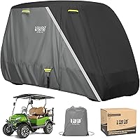 Vista 9 de 10L0L Funda resistente para carrito de golf 650D para 2/4/6 pasajeros EZGO, Club Car y Yamaha, protección exterior resistente a la intemperie