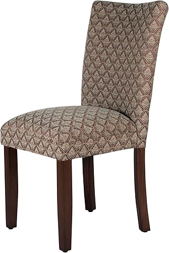 Miniatura 7 de Kinfine Parsons, clásica silla de comedor, Tela, Damasco Azul