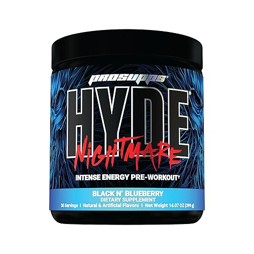 PROSUPPS Hyde Nightmare - Bebida energética en polvo para preentrenamiento, energía intensa, enfoque mental y alto rendimiento, cargada con