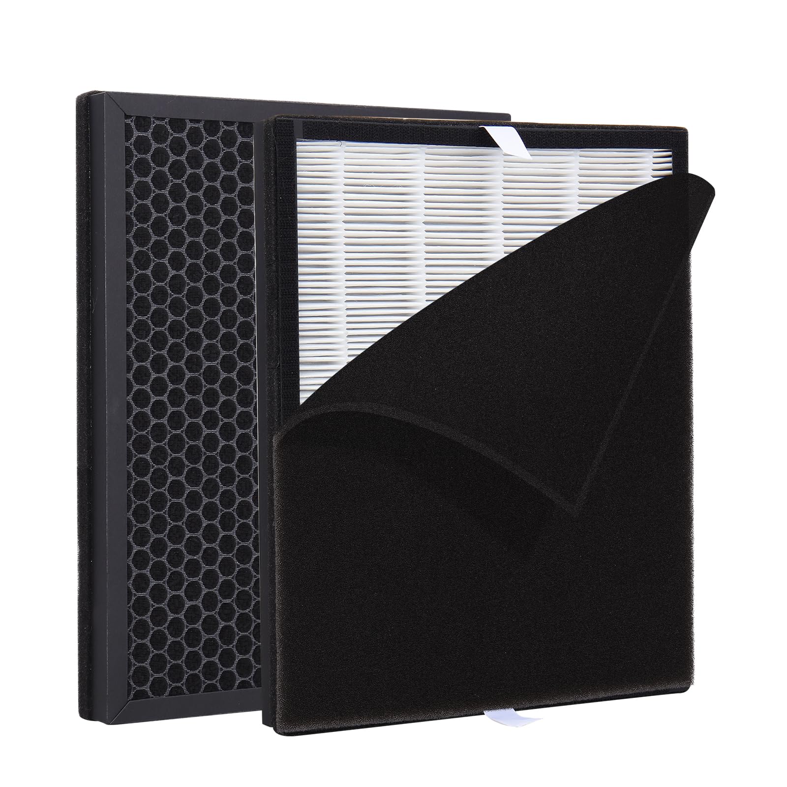 KJ190L Fil-ter Replacement - H13 True HEPA Washable Replacement Filter Compatible with MOOKA KJ190L Air Purifier,3in 1 Filtration Air Replacement Filter,2 pack