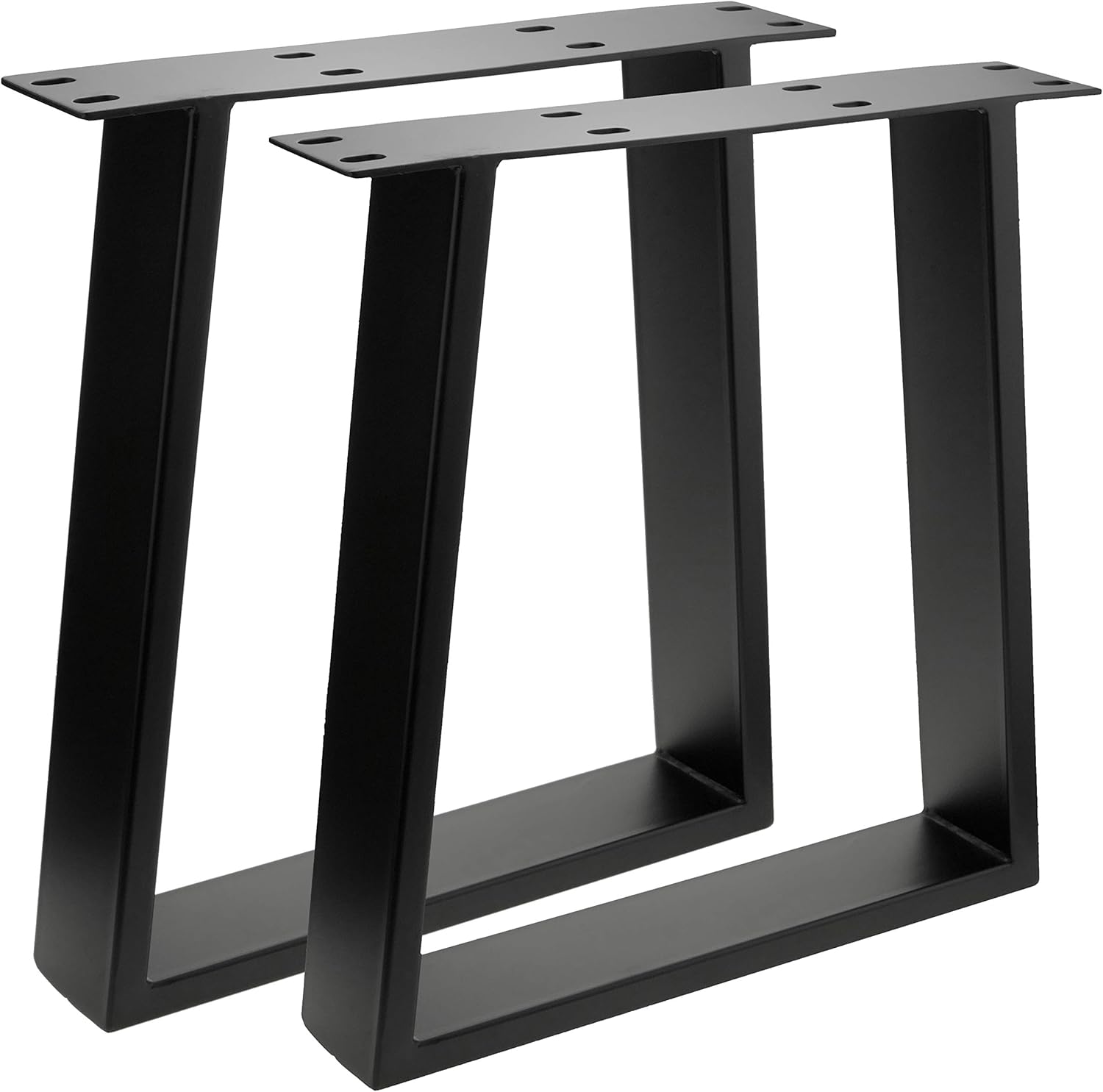 PrimeMatik Rectangular Feet for Table and Stool Legs in Black Steel