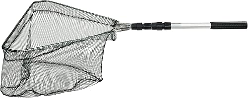 Vista 2 de RESTCLOUD - Red de aterrizaje de pesca con mango telescópico, red de pesca de agua dulce para niños, hombres y mujeres, se extiende hasta 40-63