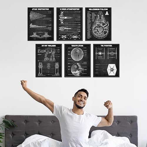 Miniatura 10 de BigWig Prints Pósteres de Star Wars  Regalos de Star Wars para hombres, arte de pared de Star Wars, póster de Star Wars, decoración del hogar de