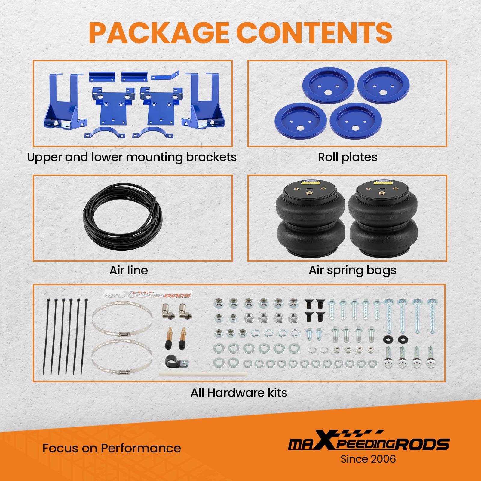 MaXpeedingrods Rear Air Suspension Bags Kit 5000 Lbs Djibouti - View #6