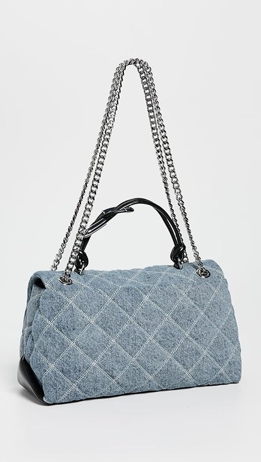 Marc Jacobs Women's The Quilted Denim Dual Chain Shoulder Marc Jacobs Women's The Quilted Denim Dual Chain Shoulder