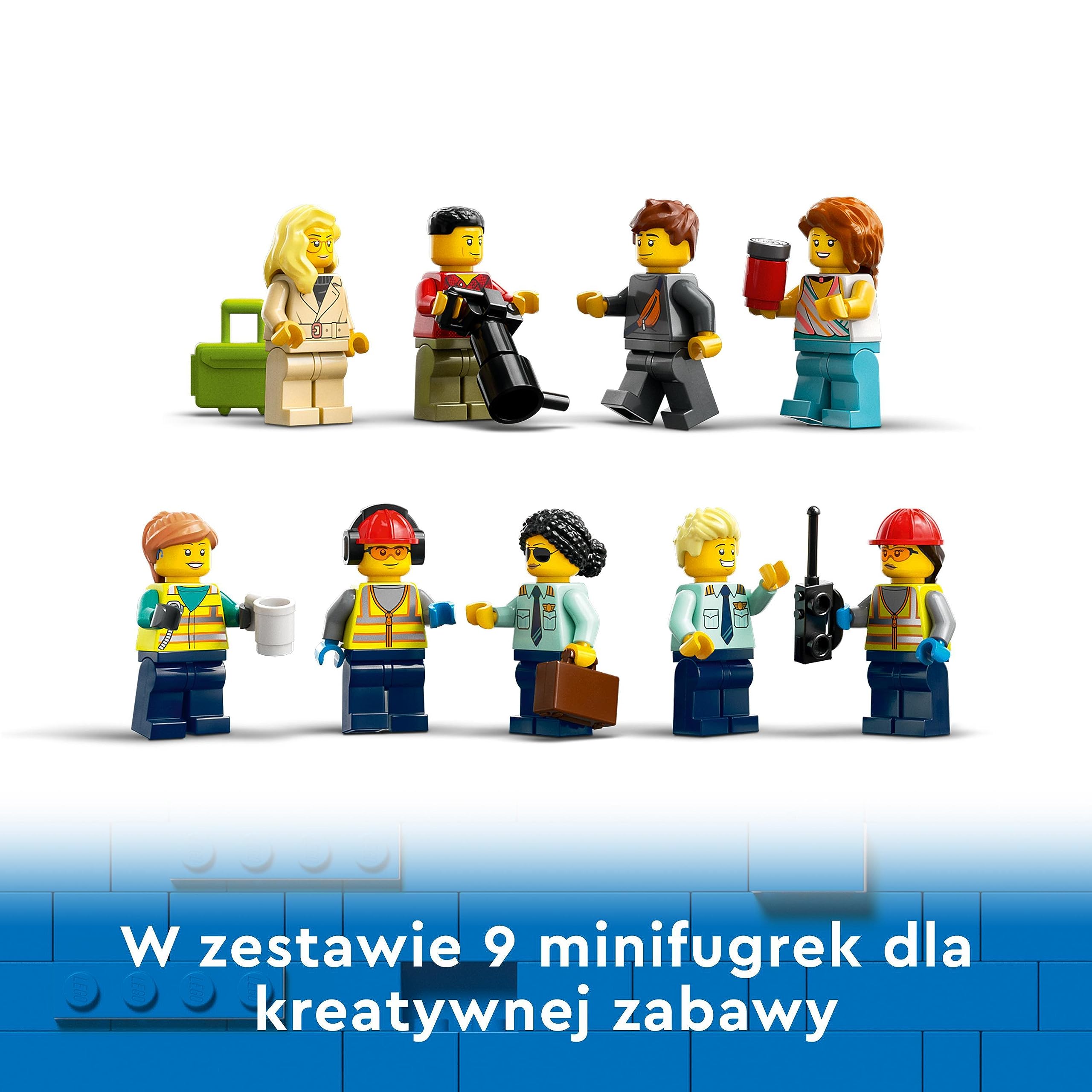 LEGO City Samolot pasażerski 60367 | Samolot dla dzieci, duży zestaw klocków konstrukcyjnych, prezent dla chłopca i dziewczynki, dla 7-latka, 913 elementów