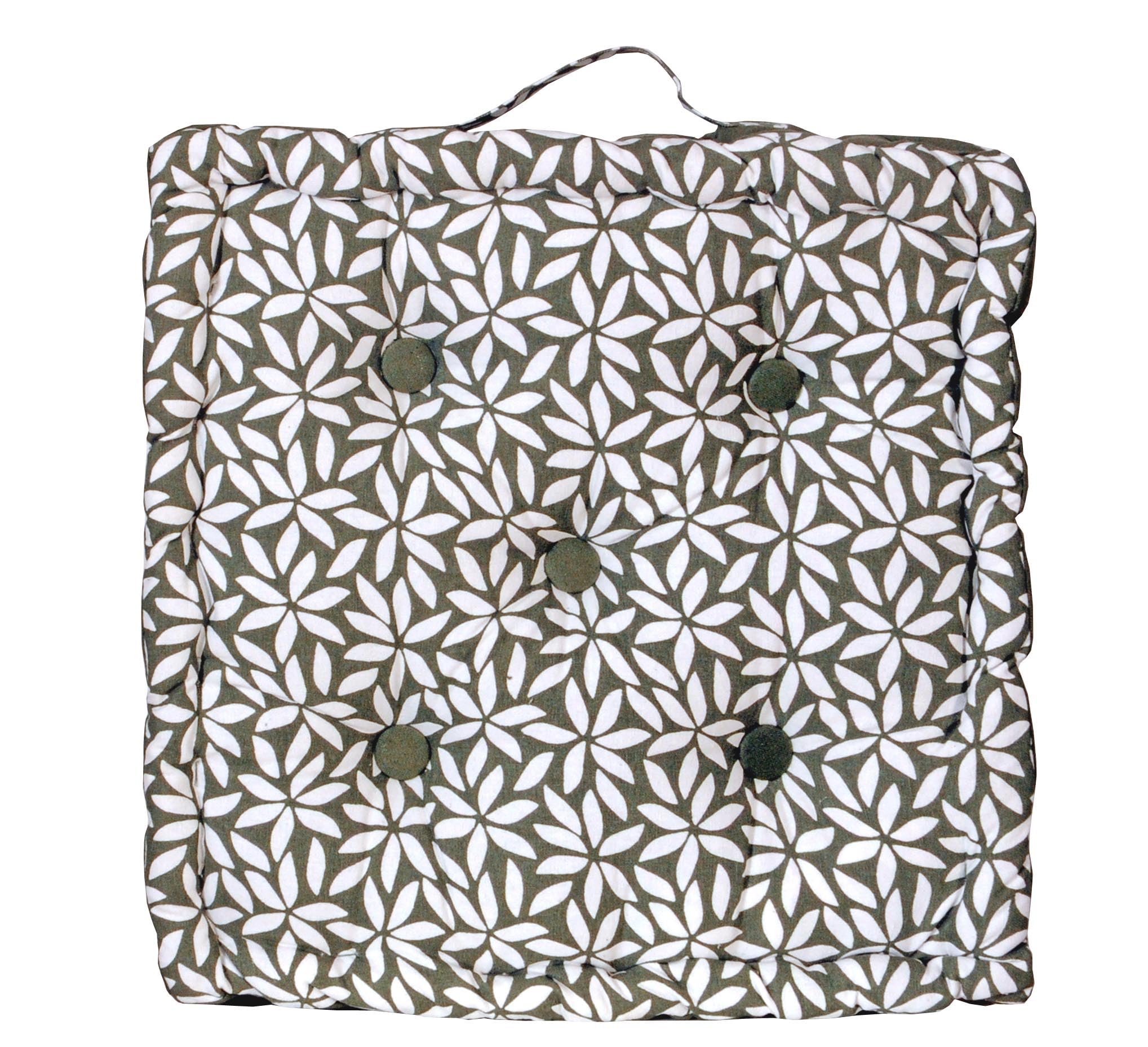 Atout Ciel Cuscino da pavimento 40 x 40 cm con manico, cachi
