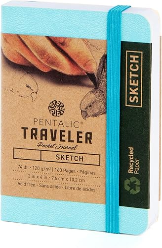 Cuaderno de bocetos Travelers Dot Grid Pentalic Art, libre de ácidos
