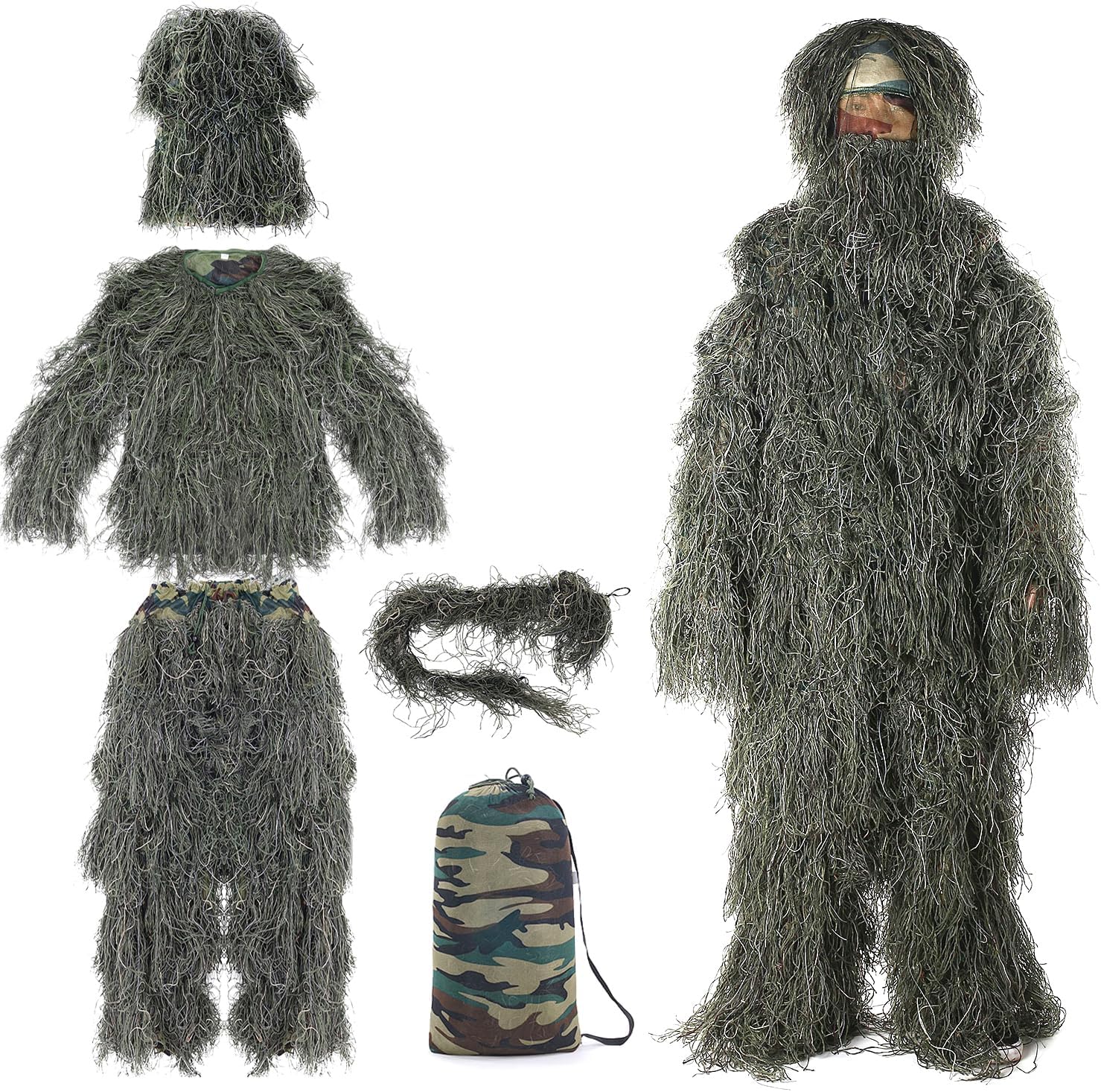 EAmber Ghillie Suit 3D Youth Camo Camouflage Hunting Apparel Clothing Youth