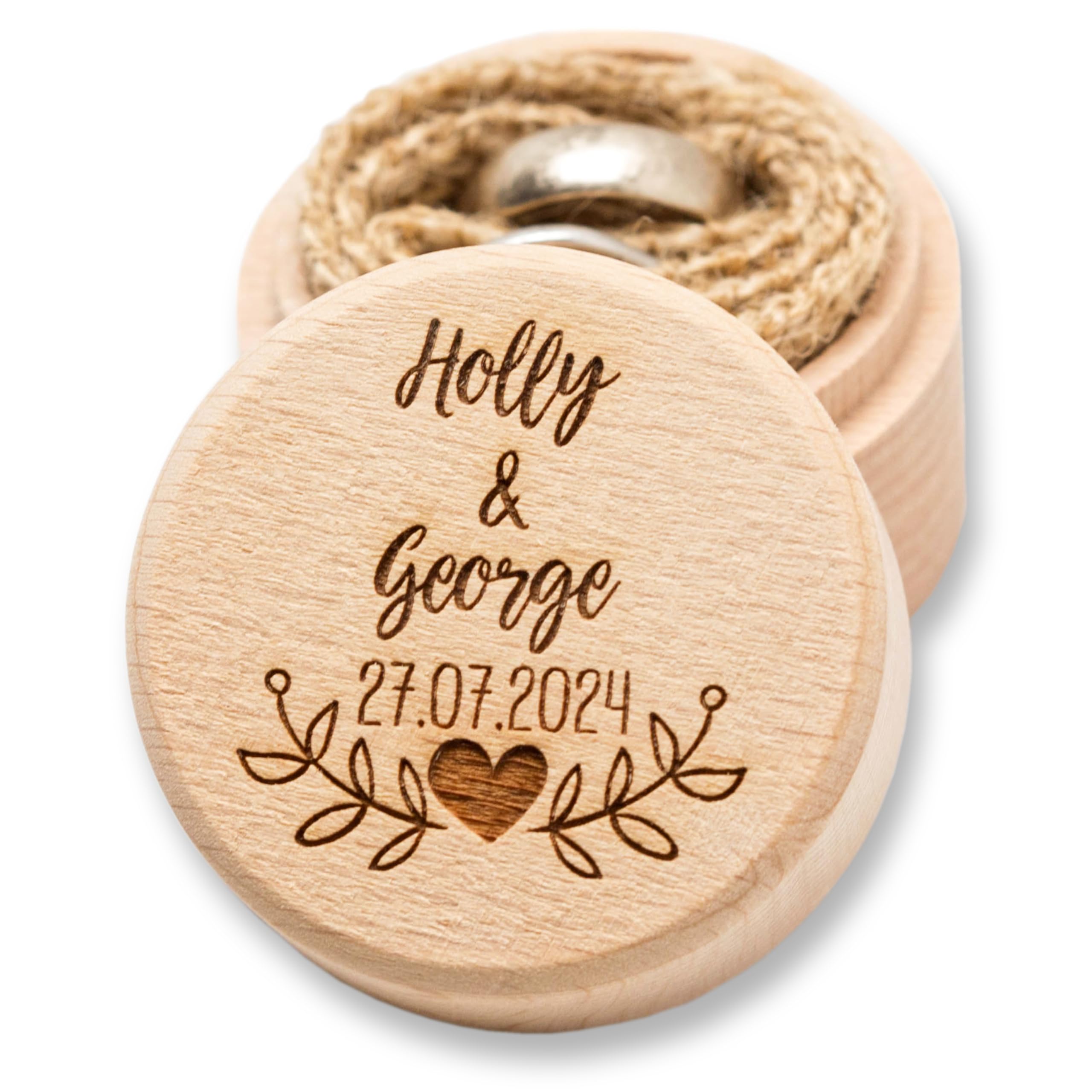 Personalised Wedding Ring Box - Proposal & Engagement Ring Holder