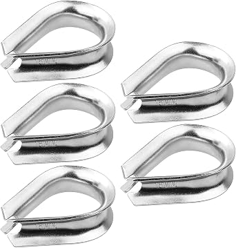 5 Pcs 5/8 Inch Wire Rope Thimble M12 Cable Thimbles 304 Stainless Steel Thimble Rigging For 5/8 Inch Diameter Wire Rope/Cable