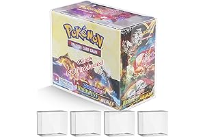 Clear PET Plastic Pokemon Booster Box Case for Ultimate Collector Protection (5-Pack)