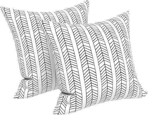 Miniatura 156 de LVTXIII - Juego de fundas para cojines de sofá, patio o sillón de exteriores, cuadradas y decorativas, 2 unidades de 16" x 16", sin relleno