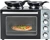 bestron aov31cp mini oven with double hob top bottom heat with recirculation function up to 230 ° c 3200 watt black