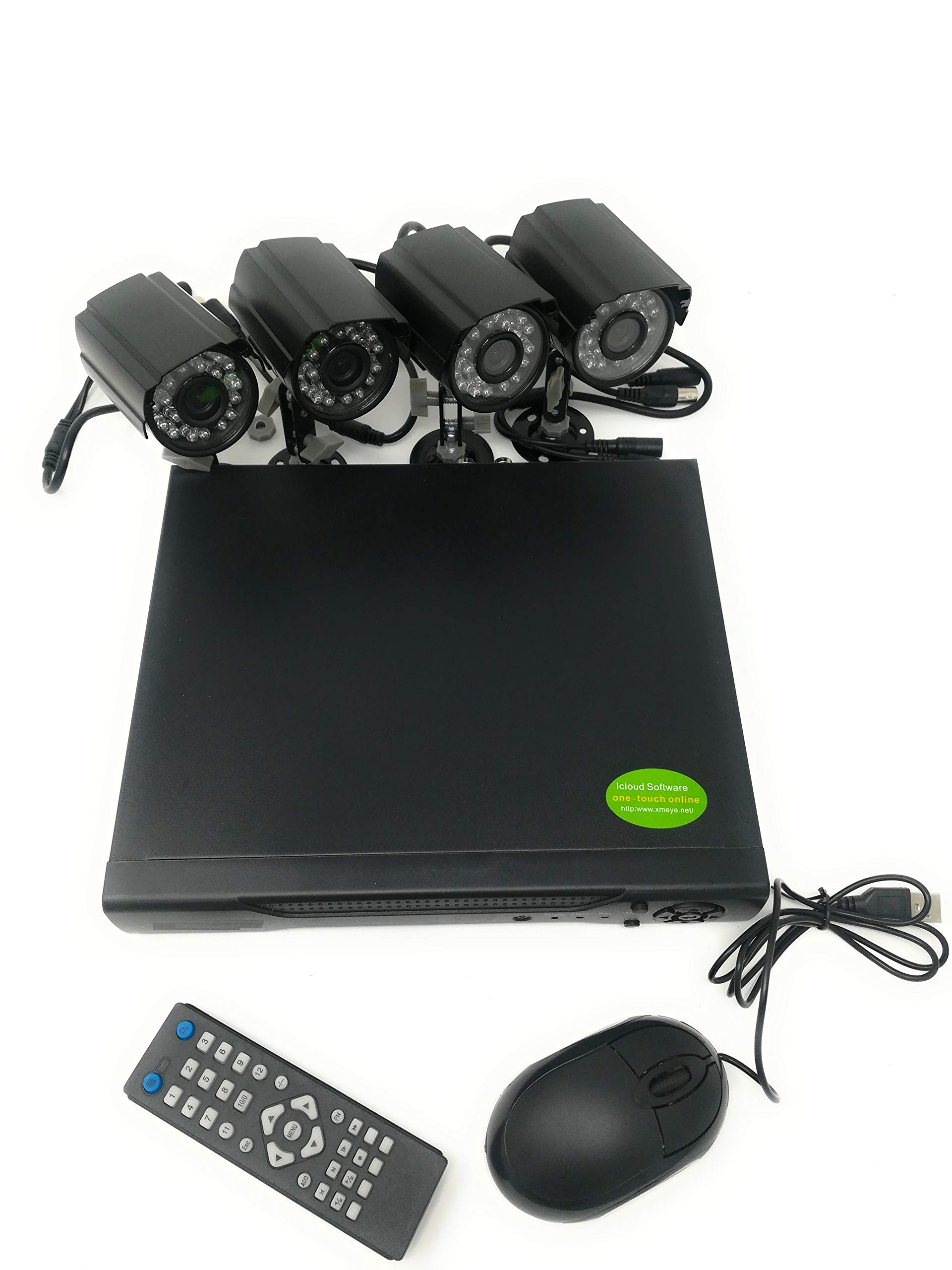 TEMPO DI SALDI Kit Videosorveglianza 4 Canali Telecamere Infrarossi Dvr Alimentatori Prolunghe