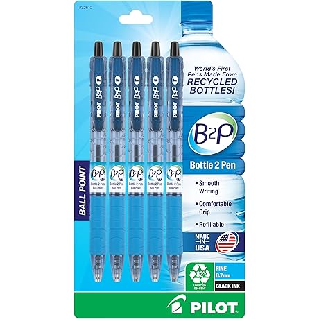 Pilot B2P Ballpoint Pen 0.7: Eco-friendly Writing Instrument