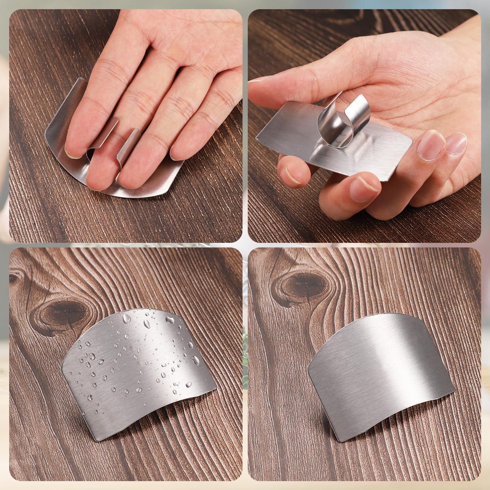 Protège-doigts Cuisine En Acier Inoxydable - Réglable, Motif Papillon Ou Ours - Pour Couper En Sécurité