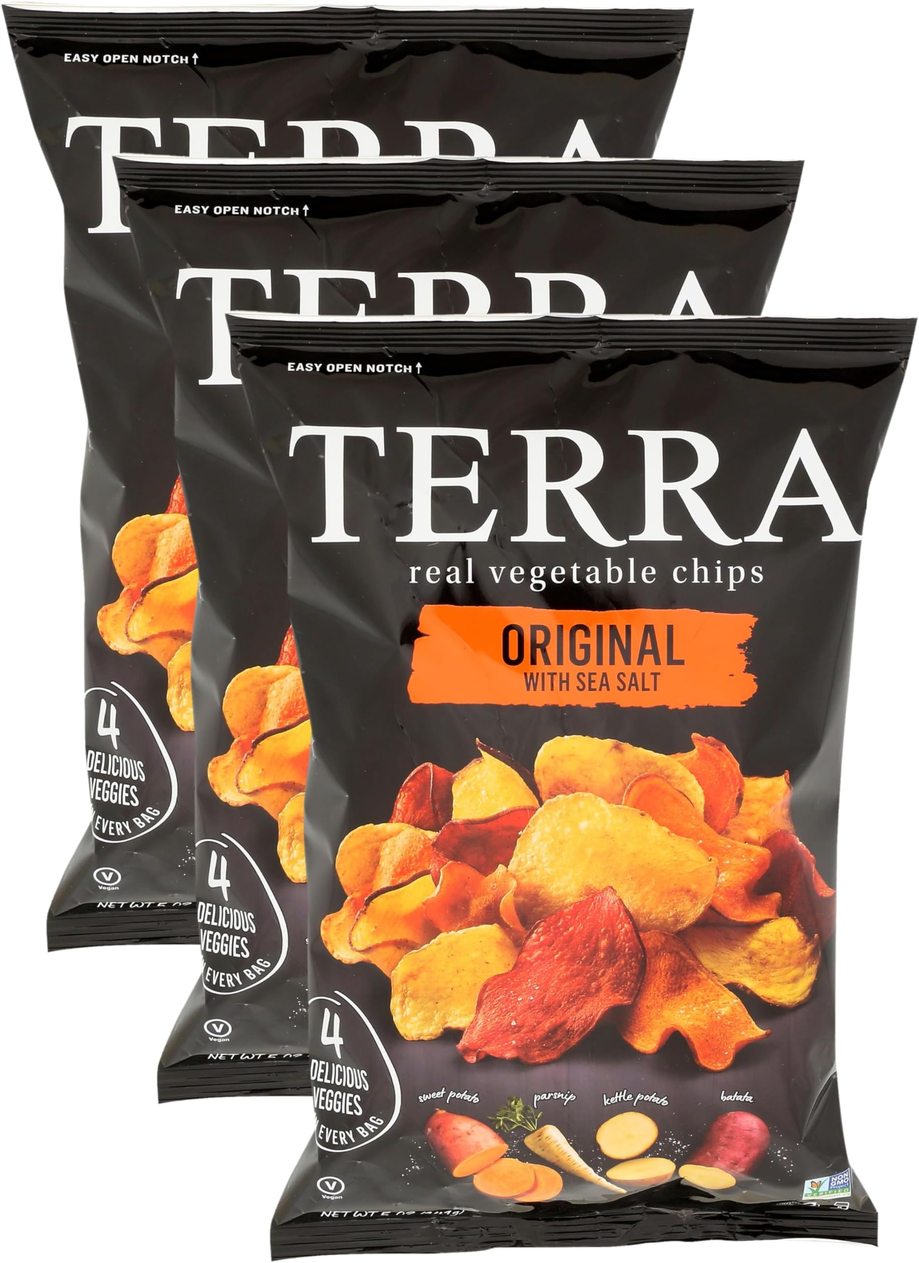 Vegetable Chips, Original Exotic Sea Salt, 5 oz (Pack of 3)