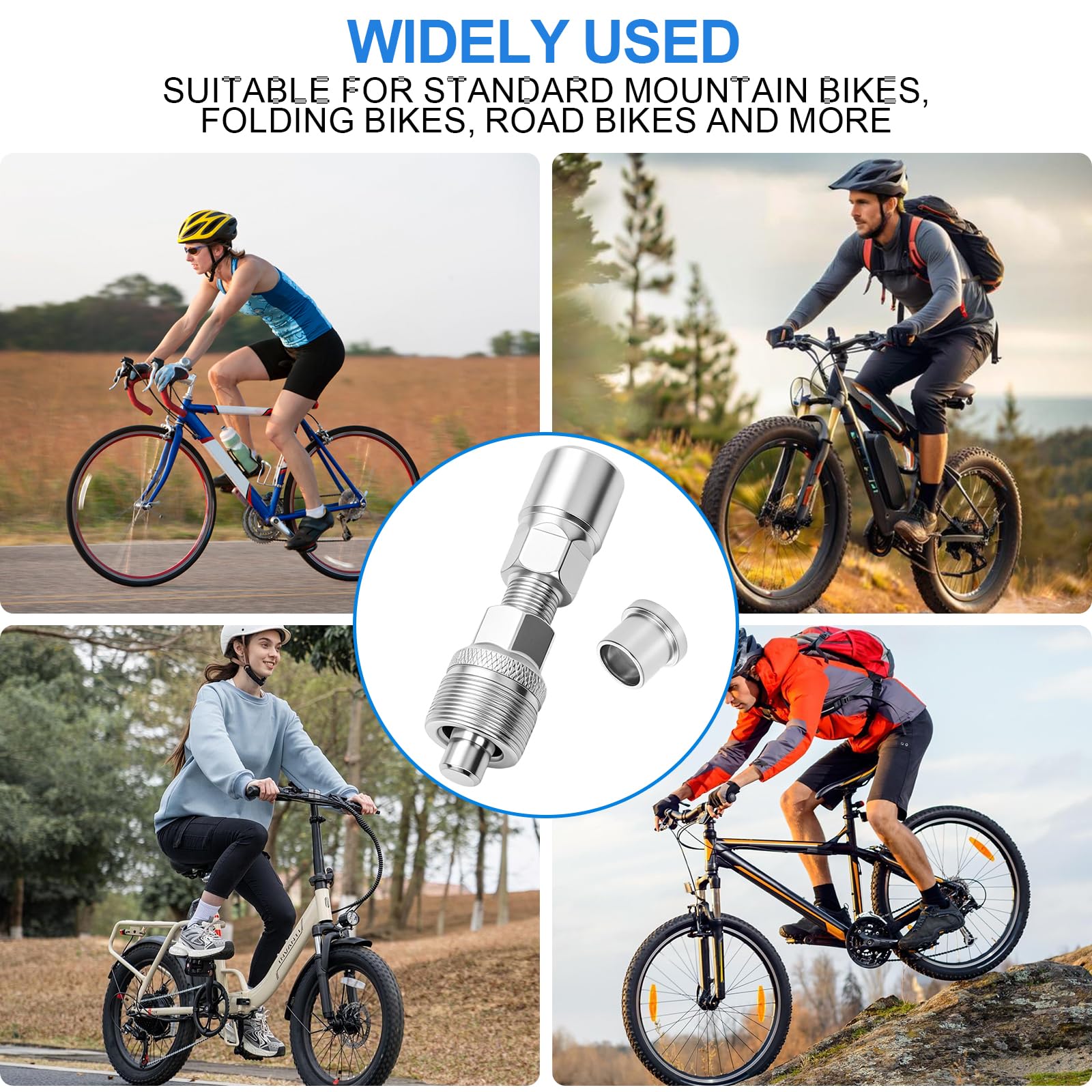 Estrattore pedivella per bicicletta per chiave da 14 mm, chiave da 16 mm, strumento universale per movimento centrale, estrattore per pedivella compatibile con Shimano, ISIS, Bosch) Octalink, tappo a