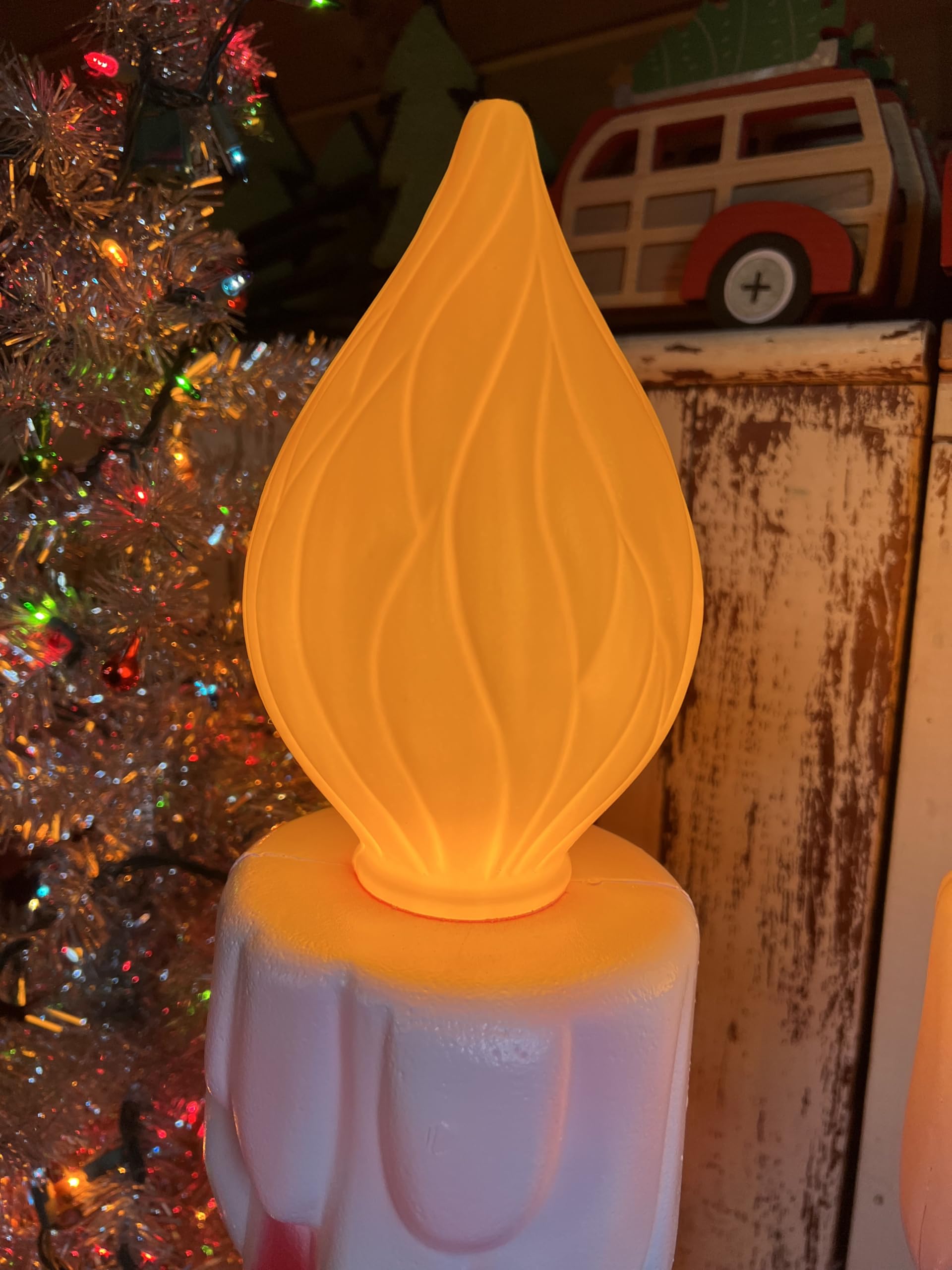 Amazon.com: Noel Christmas Blow Mold Plastic Nostalgic Candle