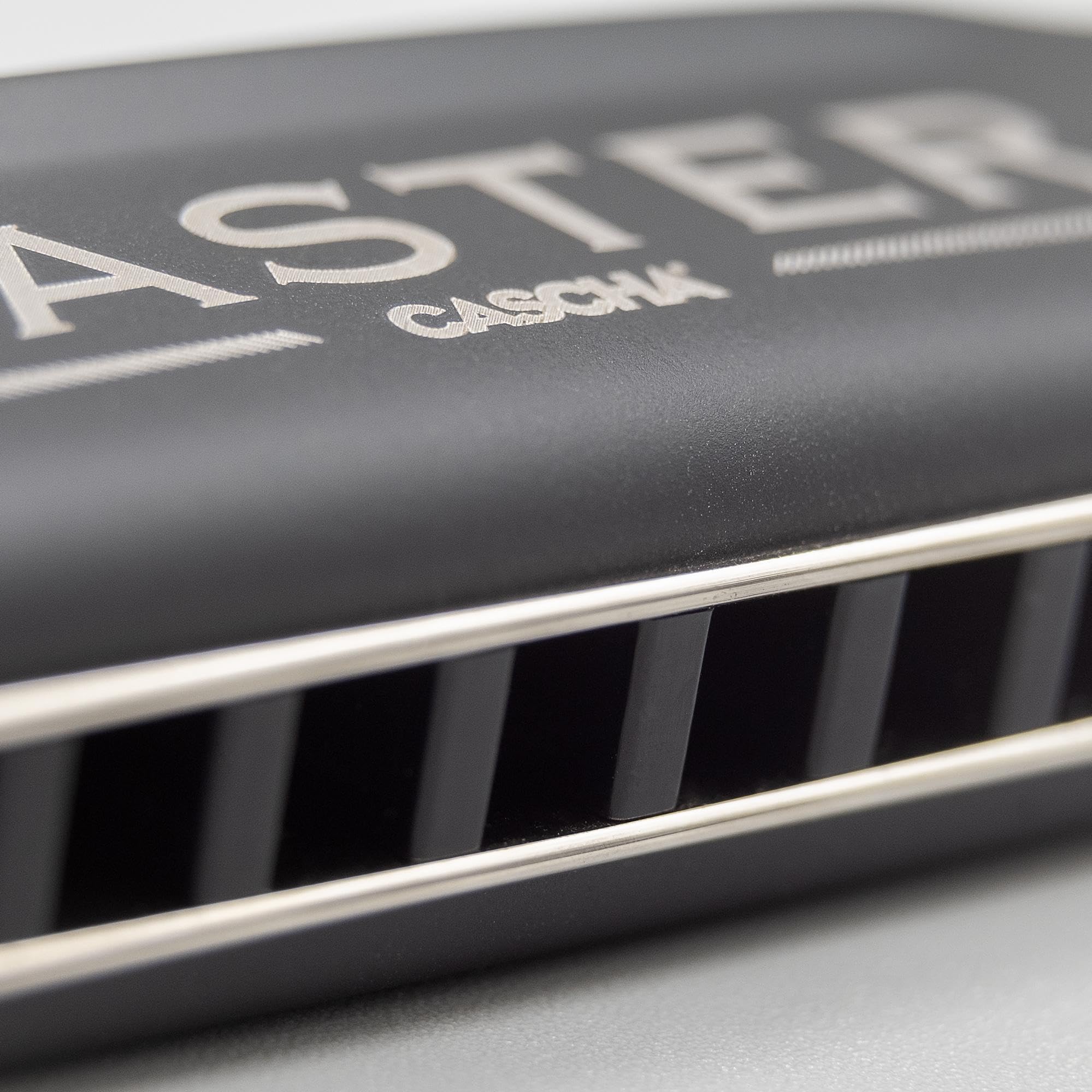 Cascha Master Edition Blues Harmonica, Armonica di Alta Qualità in C Maggiore con Custodia Morbida e Panno per la Pulizia, Nero