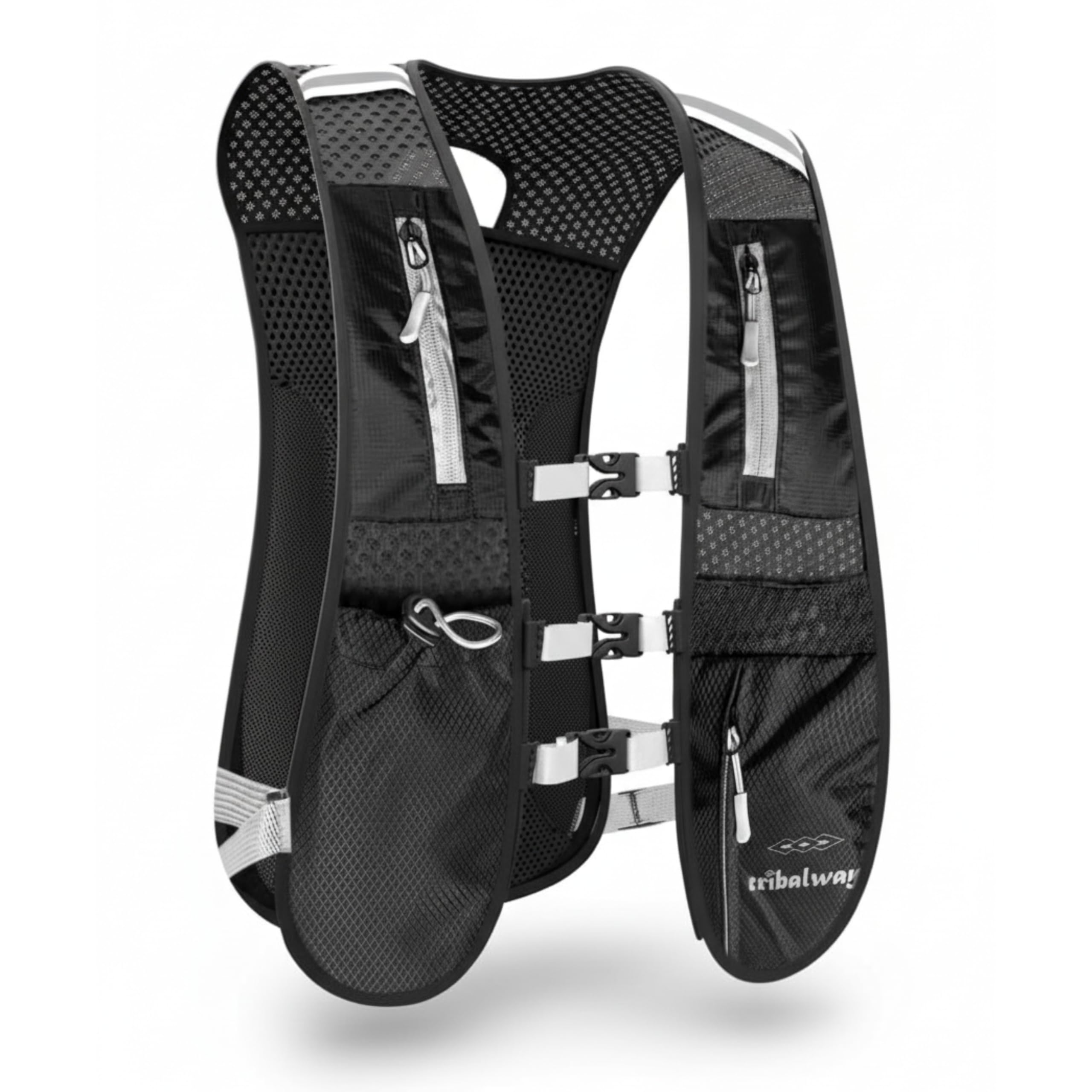 Running Vest for Women & Men โ Lightweight Hydration Vest with Water Bladder, Phone Holder, Unisex Adjustable Reflective Vest โ Running Backpack for Trail Running, Hiking - Running Accessories