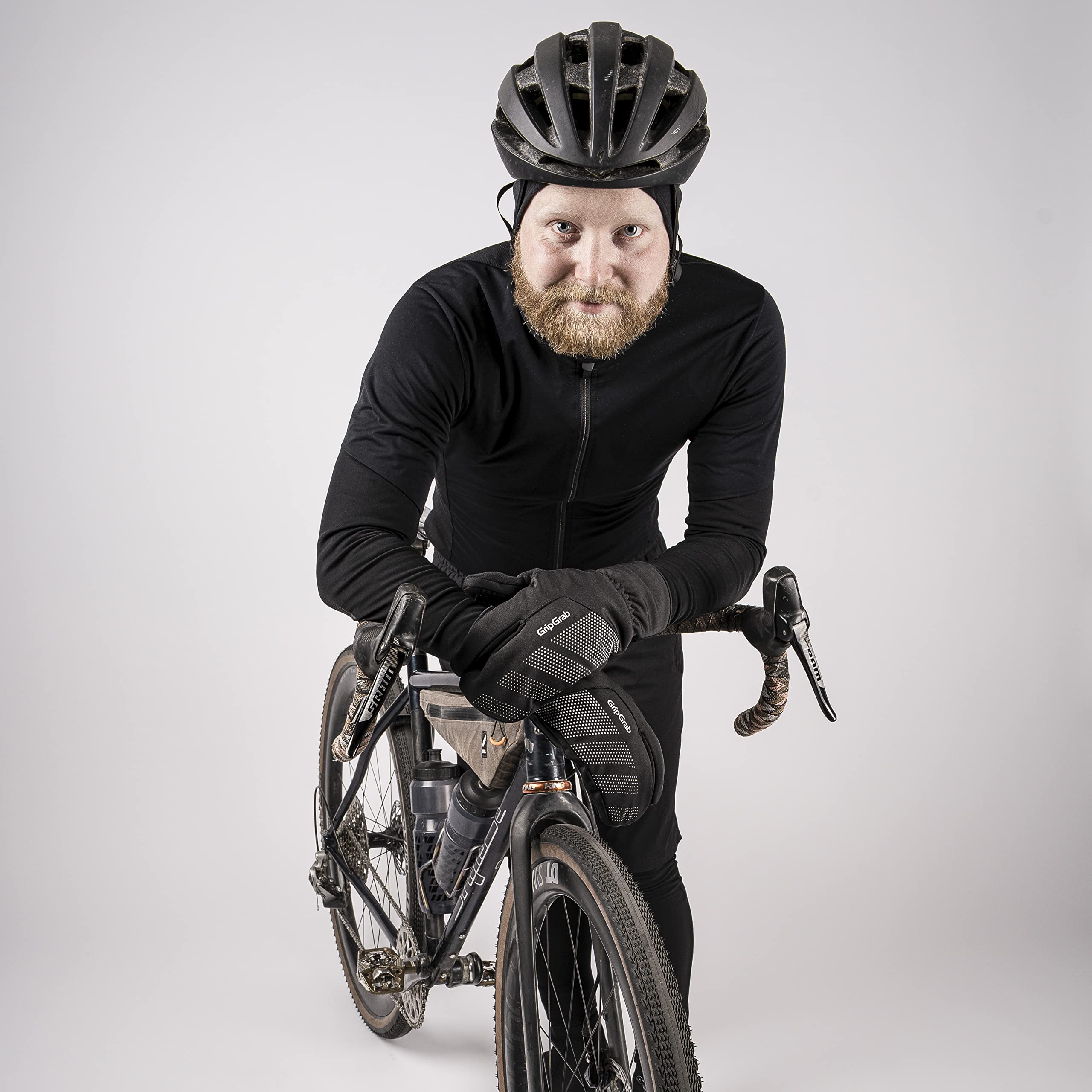 GripGrab Guantes de Ciclismo Ride Lobster Térmicos de Invierno Cortavientos Acolchado de Gel Frio Extremo 3 Dedos