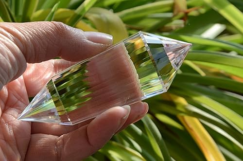 Real Tíbet del Himalaya de alta altitud 99% de agua punto de vidrio transparente de 33cara cuarzo Vogel varita 3.74inch espiritual reiki curación