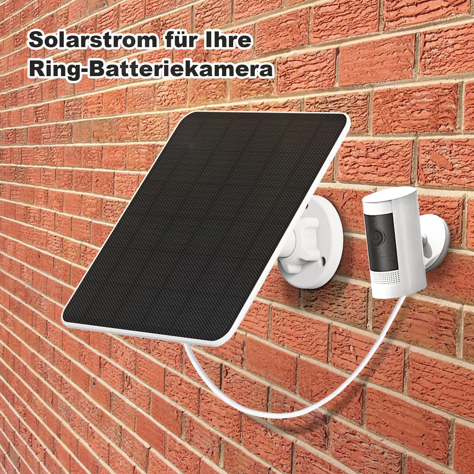 Solarpanel für Ring Kamera, 5W Kamera solarpanel Ladegerät für Ring Stick Up Cam/Pro Batterie, Spotlight Cam/Plus/Pro, Wyze Batterie Cam Pro, Solar für Kamera mit 9.8ft Kabel, 3 Pack