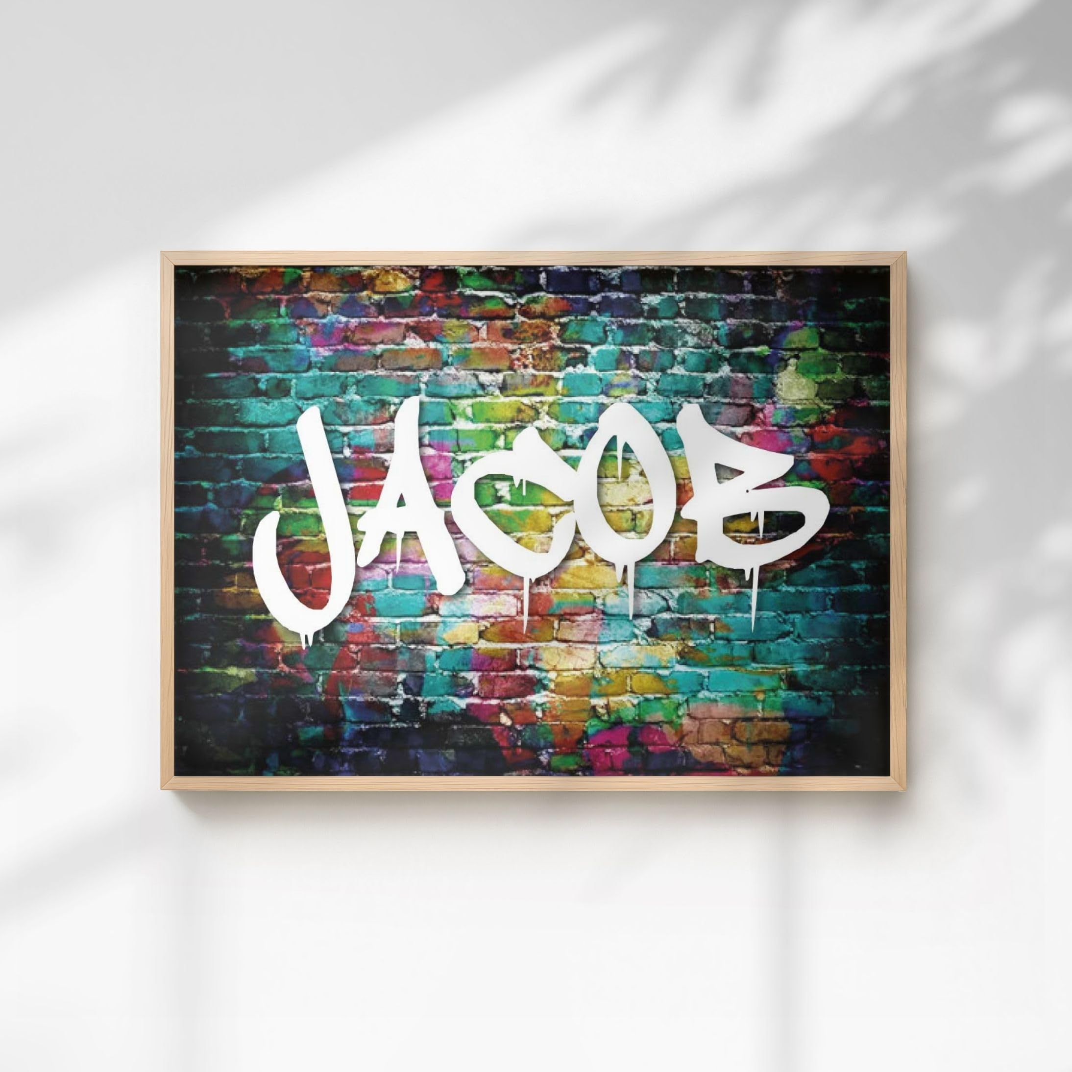 60 Second Makeover Limited Personalised Graffiti Print Wall Art Posters & Prints Personalised Gifts Wall Pictures Teen Boy Gifts For Teens Customised Street Art Bedroom Decor - A4
