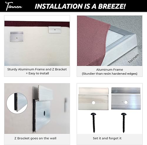 Miniatura 4 de Panel acústico rojo burdeos  Fibra de vidrio paquete de 2  Panel profesional de absorción de sonido  Panel decorativo a prueba de sonido  Panel de