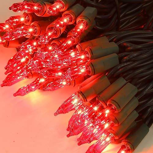 Miniatura 9 de 3 juegos de luces de Navidad 150 unidades de 33 pies cada una mini tira de luces luces de hadas de alambre verde 120 V certificado UL luces