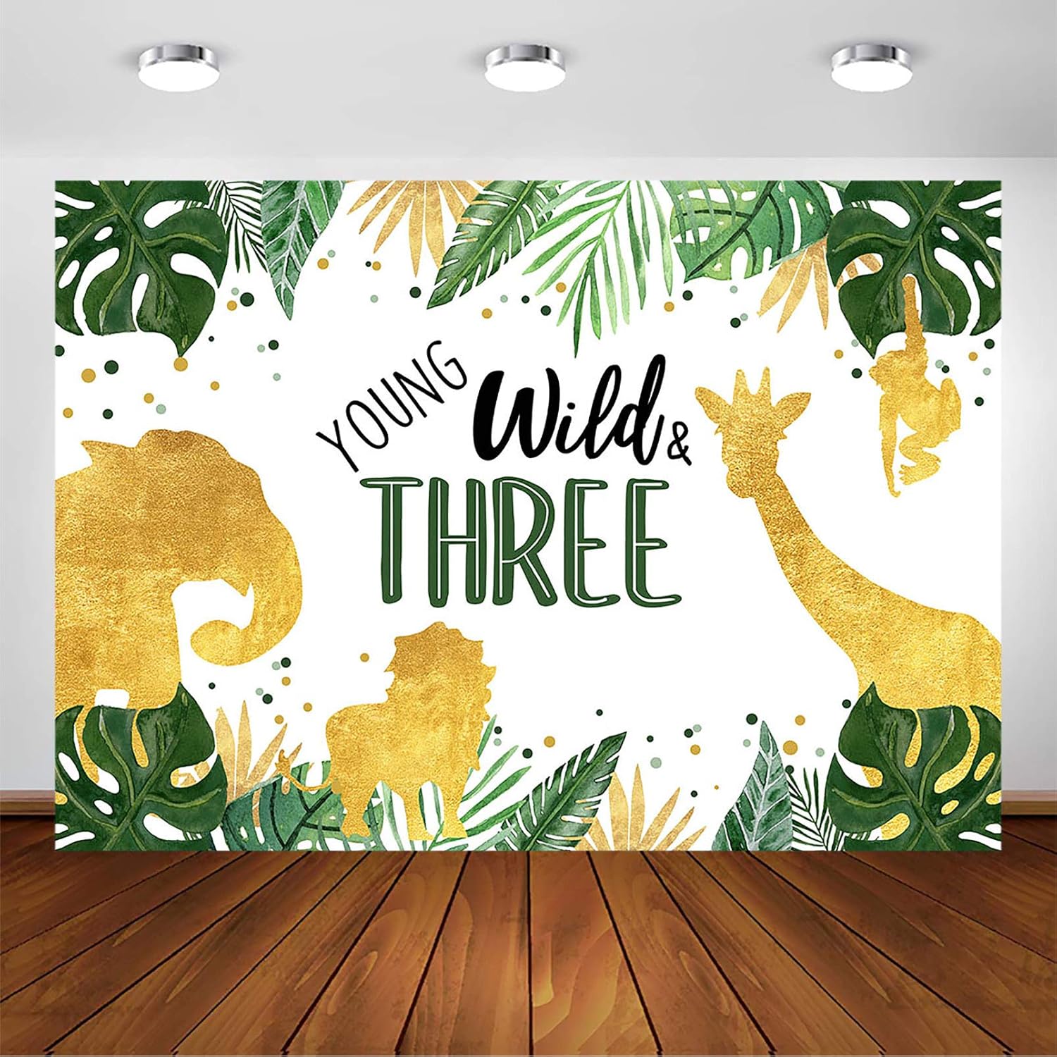 Young Wild Three Banner Third Birthday Decorations Young Wild And 