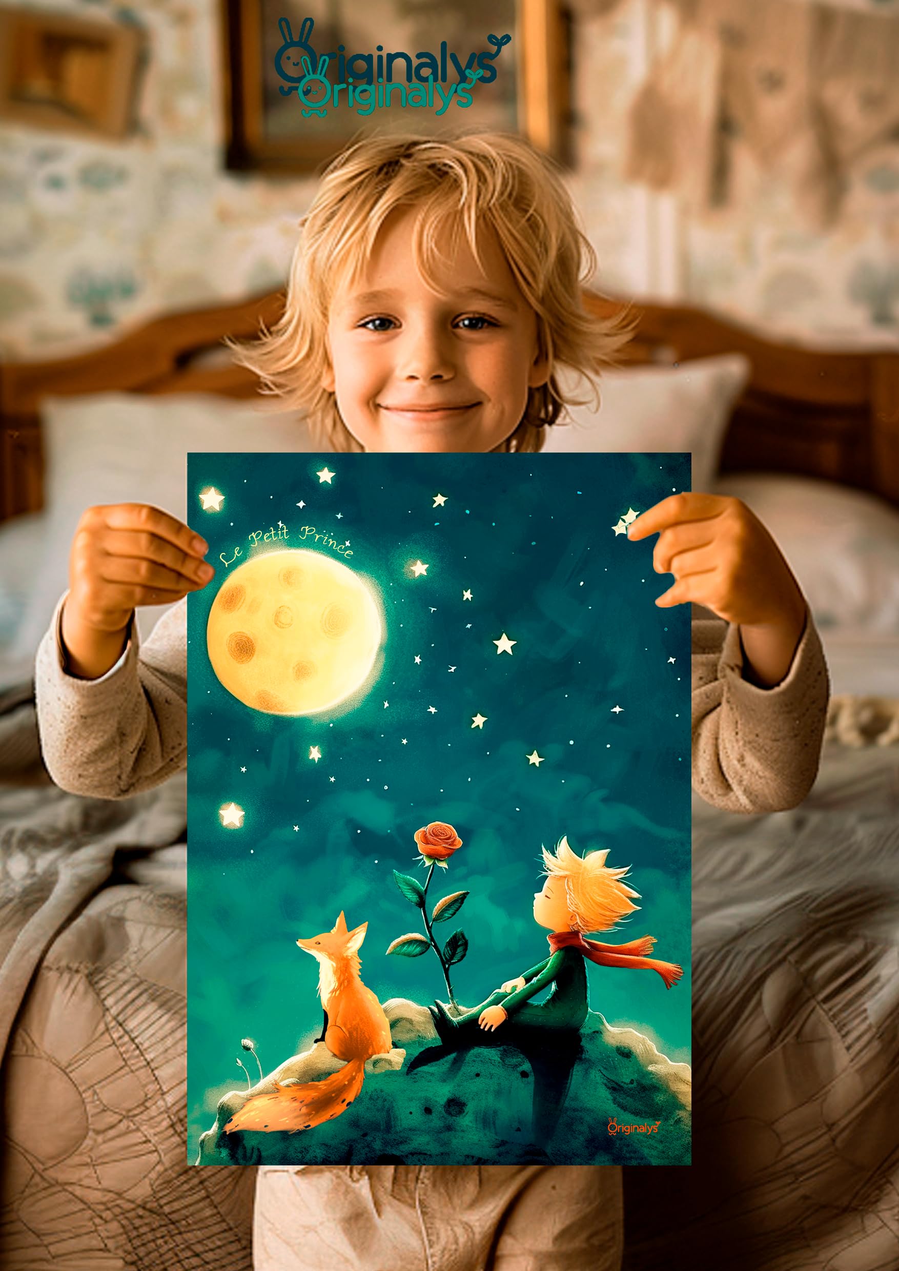 Originalys Il Piccolo Principe - Poster Decorativo A3 per Cameretta dei Bambini, Ragazza e Ragazzo - Idea Regalo, Decorazione da Parete (Cornice Non Inclusa)
