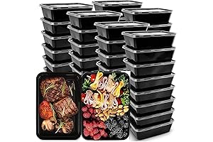 50-Pack Trastes para Lonchera de Trabajo, Contenedores de Comida Reutilizables