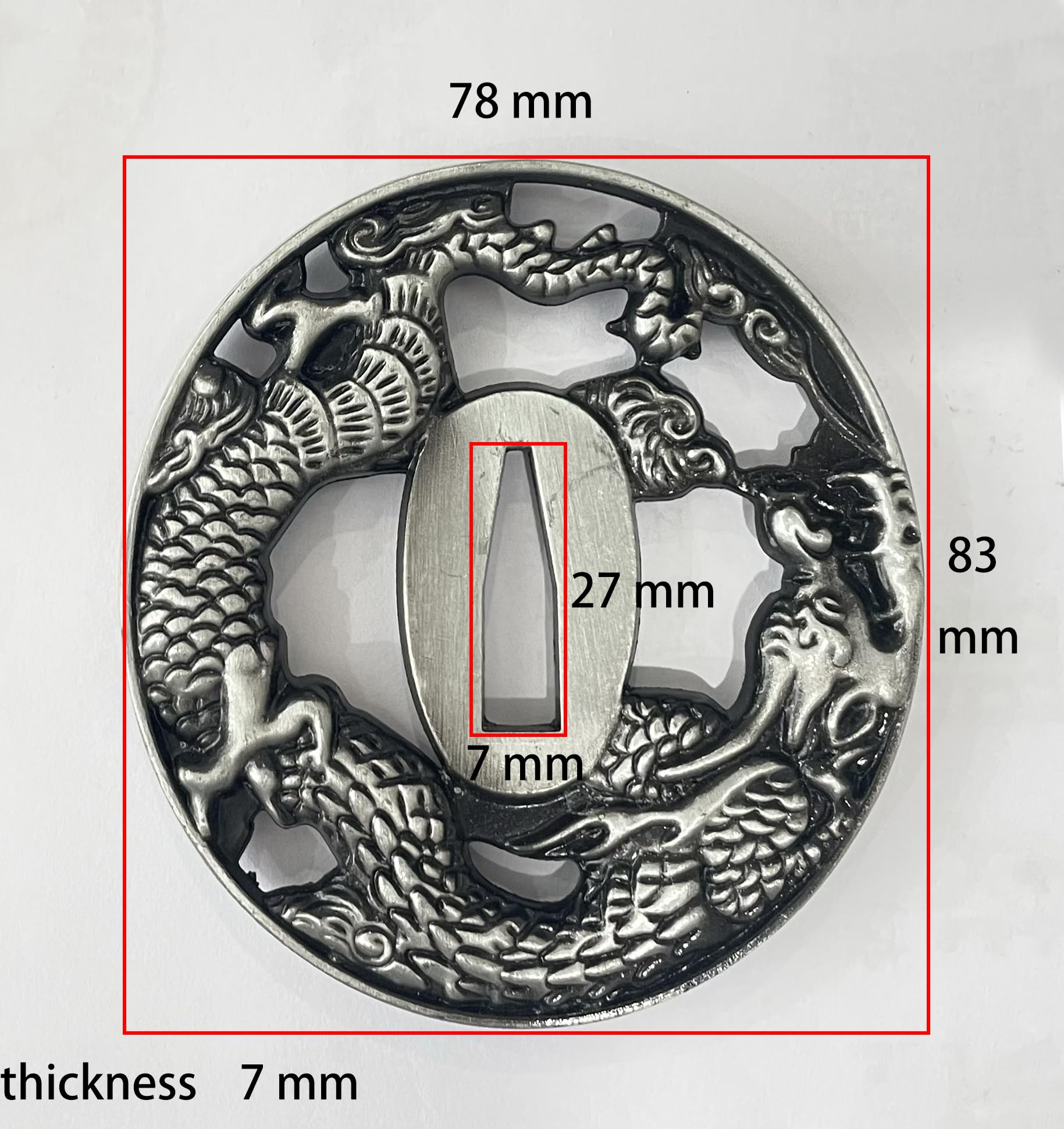 Amazon.com: Zinc Alloy Dragon Tsuba Hand Guard for Japanese