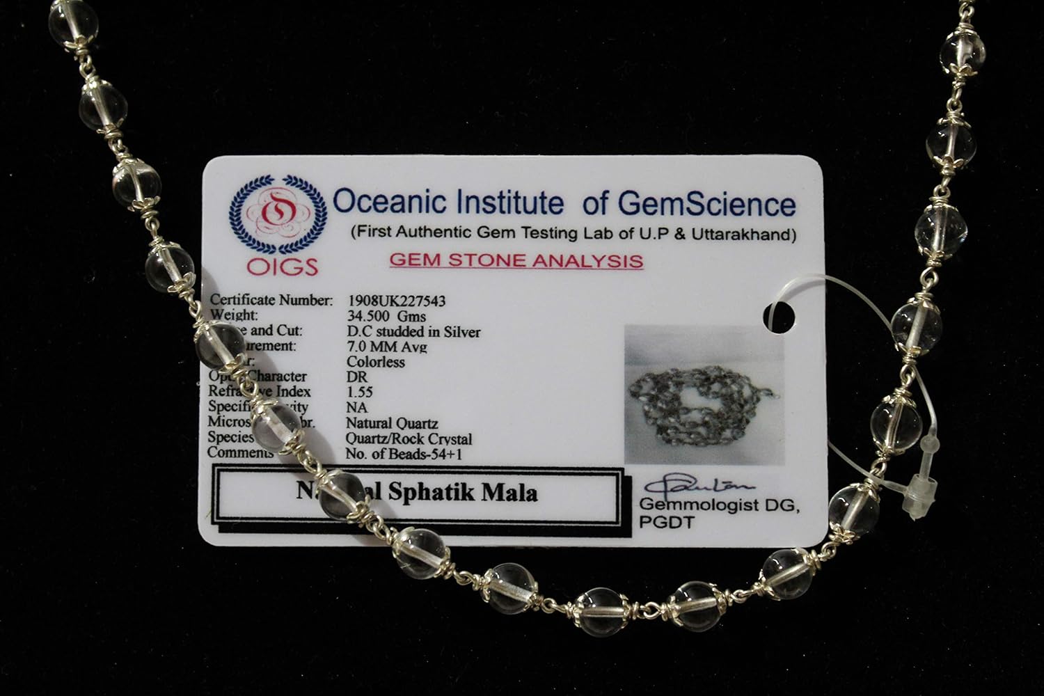 KRE Silver Natural Himalaya Crystal 