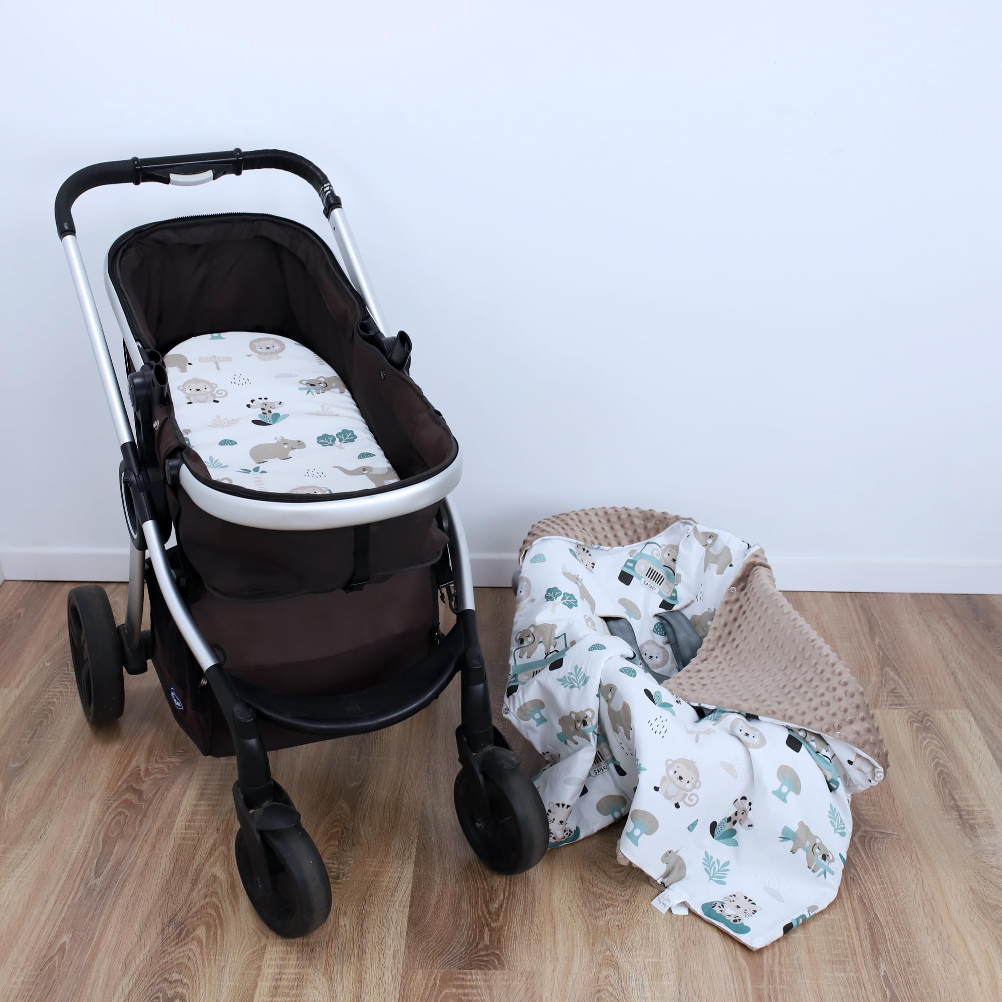 Nid D'ange Bébé Coton Gaufré 90x90 Cm - Couverture Siège Auto & Poussette Lavable, Légère Et Respirante