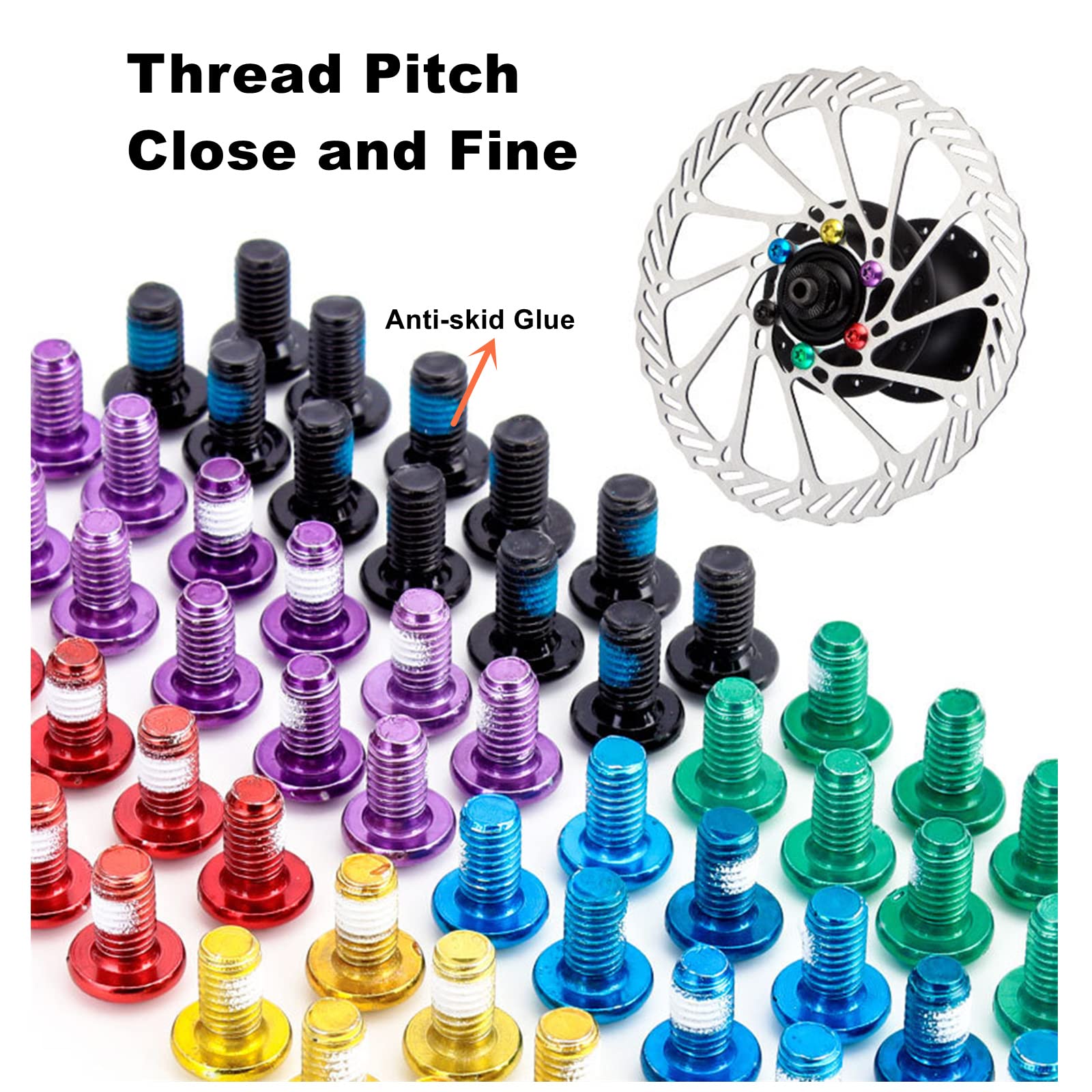 Viti Disco Freno Bici - 12 Pezzi M5x10mm, T25, Nero - Foto 6