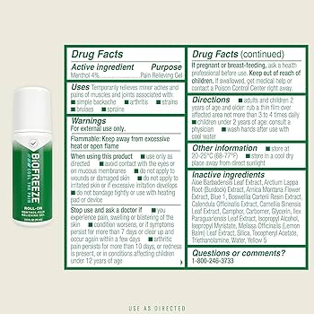 Amazon.com: Biofreeze 13451 滾珠舒緩疼痛凝膠,2.5 液體盎司(約